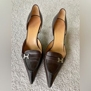 HERMÈS Vintage Focus-Escarpins D'Orsay Pumps 7.5